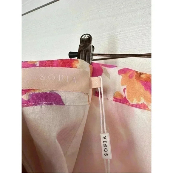 NWT • Sophia The Label • Size 8 (L) • BLOSSOM FRILL SHORTS - Pink Peach Floral - Picture 10 of 16
